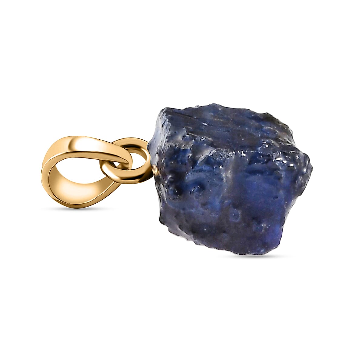 2 Piece Set - Masoala Sapphire (FF) Pendant and Detachable Hoop Earrings with Clasp in 14K Gold Overlay Sterling Silver 12.20 Ct.