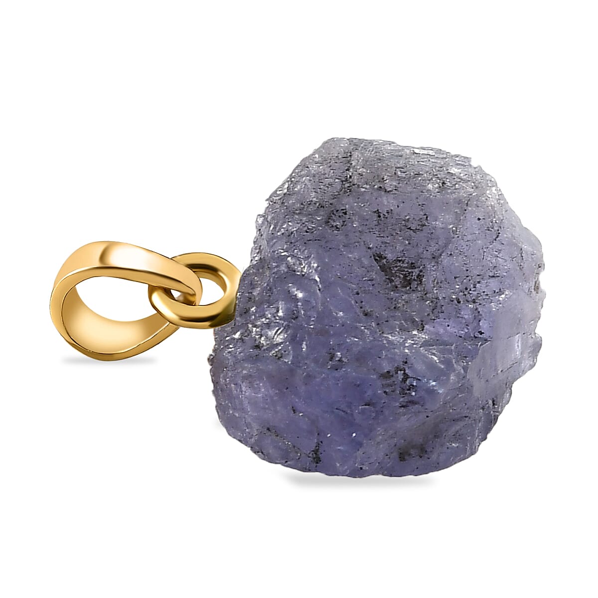 2 Piece Set - Tanzanite Pendant and Detachable Hoop Earrings with Clasp in 14K Gold Overlay Sterling Silver 12.04 Ct.