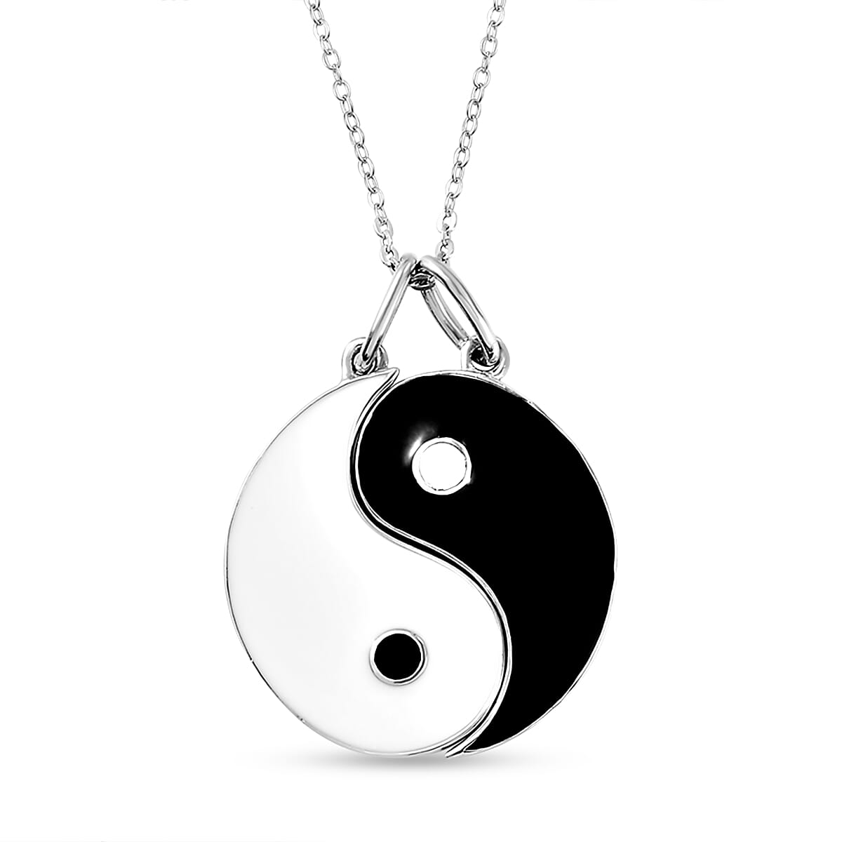 Platinum Overlay Sterling Silver Heart Pendant with Chain (Size 20)