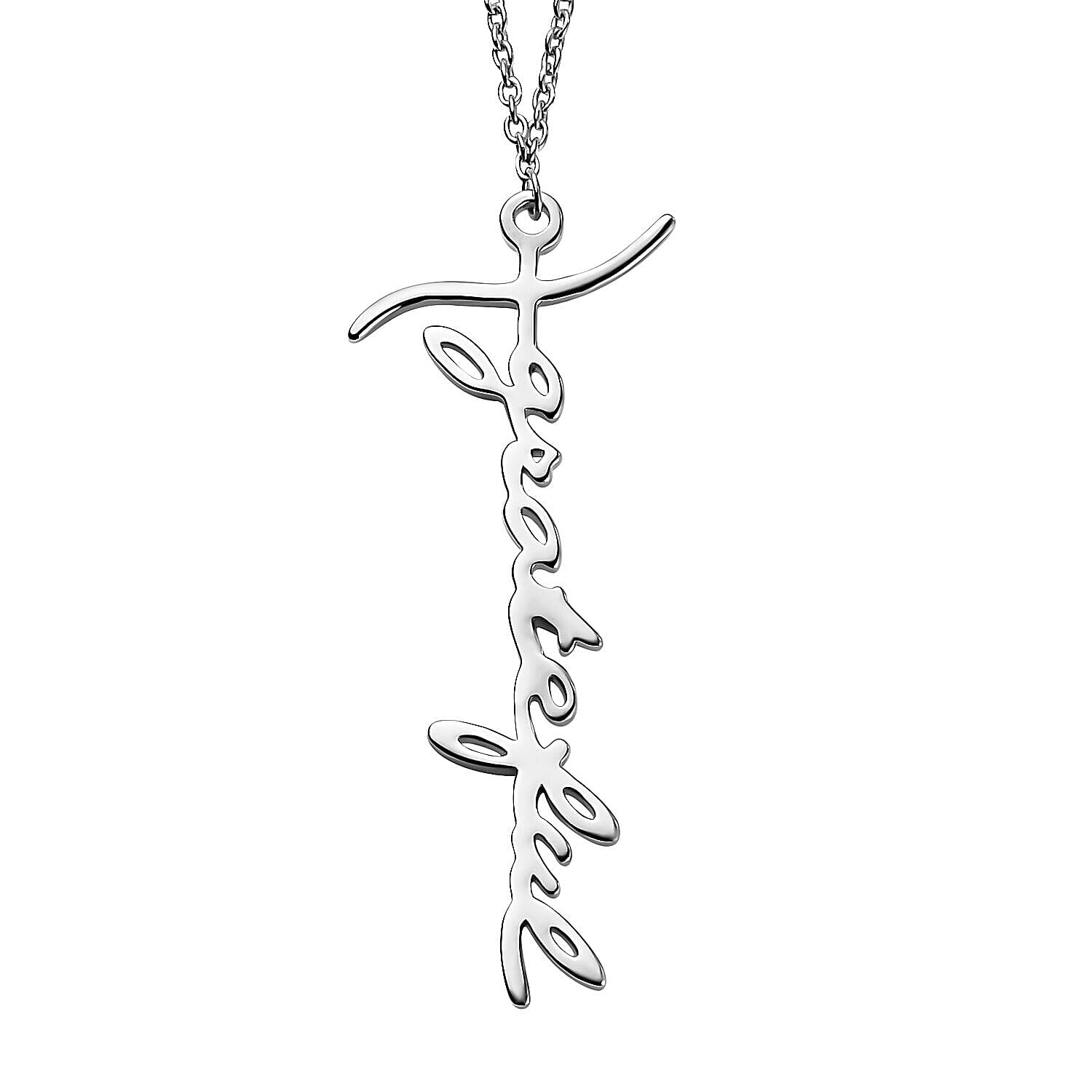 Platinum Overlay Sterling Silver Pendant with Chain (Size 20)