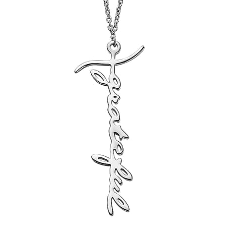 Platinum Overlay Sterling Silver Pendant with Chain (Size 20)