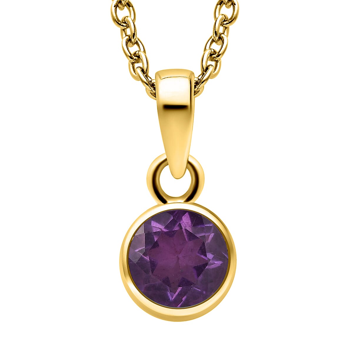 2 Piece Set - Amethyst Hook Earrings and Pendant in 14K Gold Overlay Sterling Silver with Stainless Steel Chain (Size 20) 2.90 Ct.