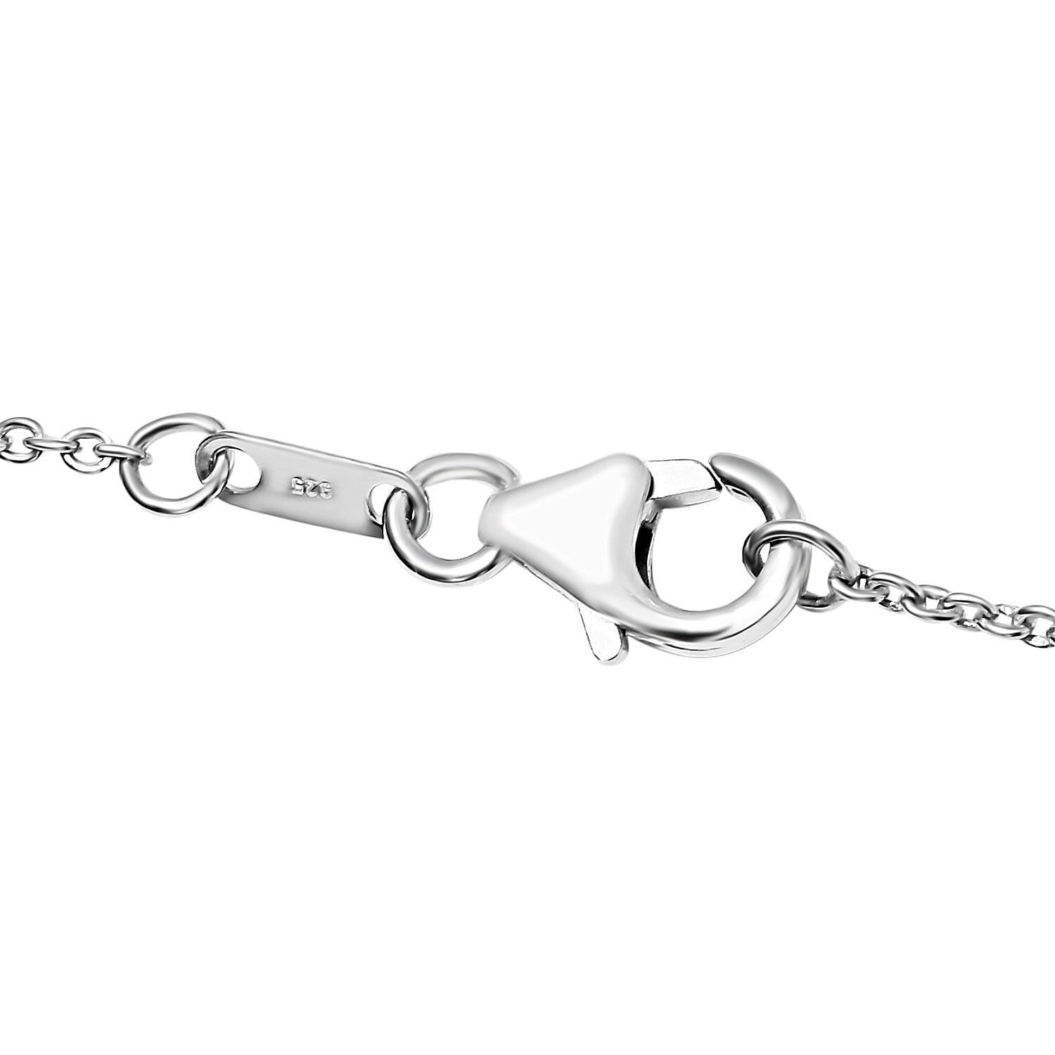 Diamond Circle of Life Pendant with Chain (Size 20) in Platinum Overlay Sterling Silver 0.49 Ct.