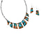  Santa Fe Collection - 2 Piece Set - Spiny Turquoise Earrings (with Hook) and Necklace(Size 16 with 2 inch Extender) in Sterling Silver 55.00 Ct, Silver Wt. 41.00 Gms