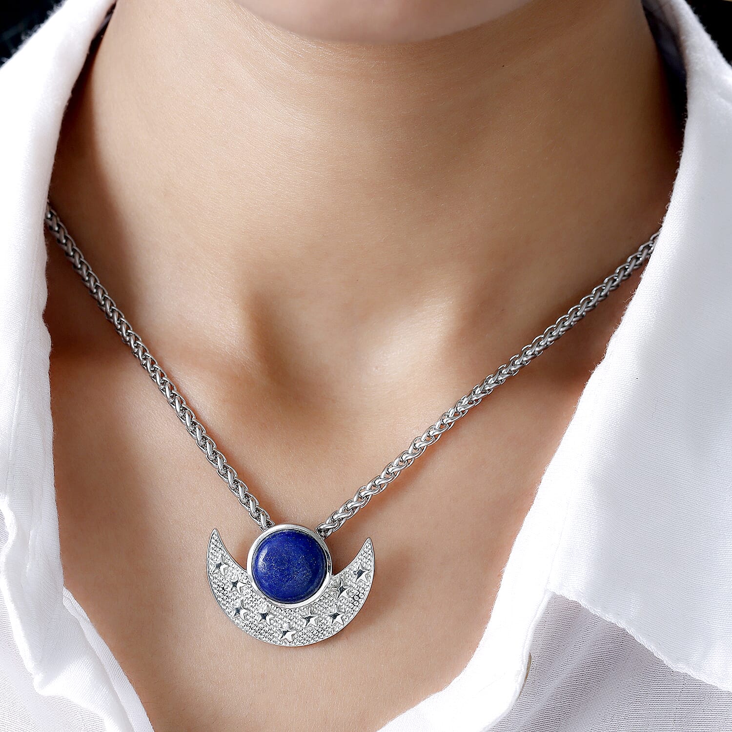 Designer inspired Lapis Lazuli Pendant with Chain (Size 20)