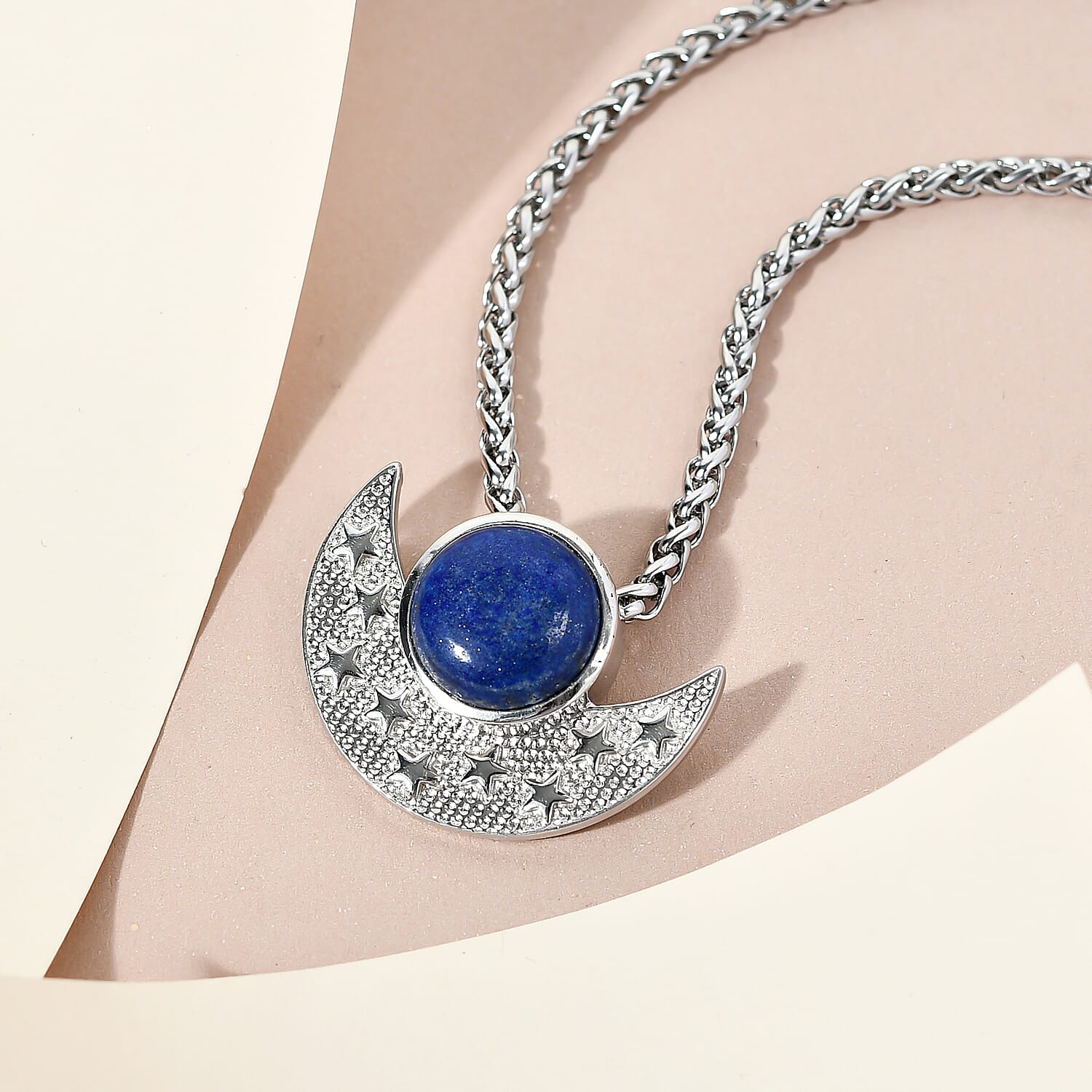 Designer inspired Lapis Lazuli Pendant with Chain (Size 20)