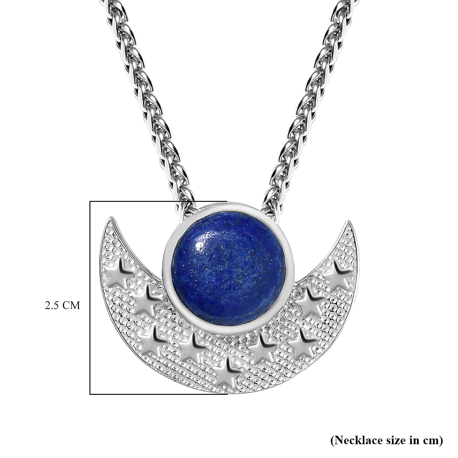 Designer inspired Lapis Lazuli Pendant with Chain (Size 20)