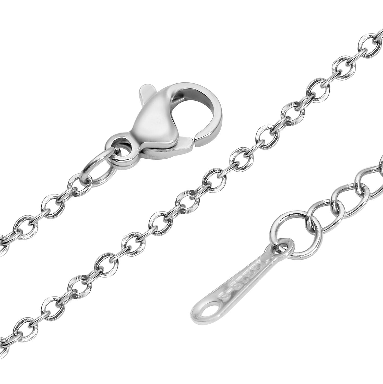 Set of 2 - Simulated Pink Sapphire and Simulated Diamond Pendant with Chain (size - 20 with 2 Inch Extender) And Earrings (With Push Back) in Silver Tone