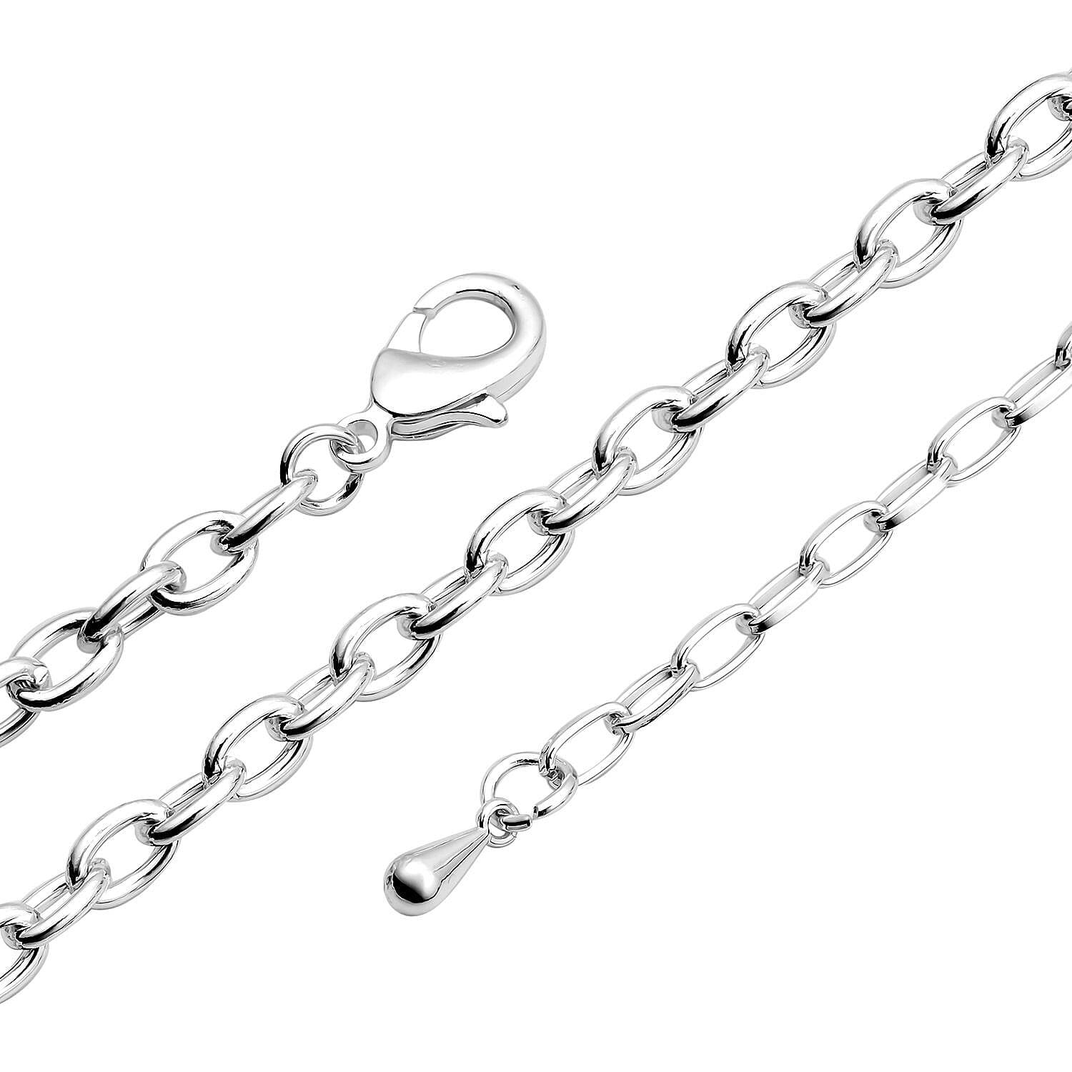 2 Piece Set - White Austrian Crystal and Simulated Diamond Floral Necklace (Size - 20 With 2 Inch Extender) and Earrings (With Push Back) with Enamelled in Silver Tone