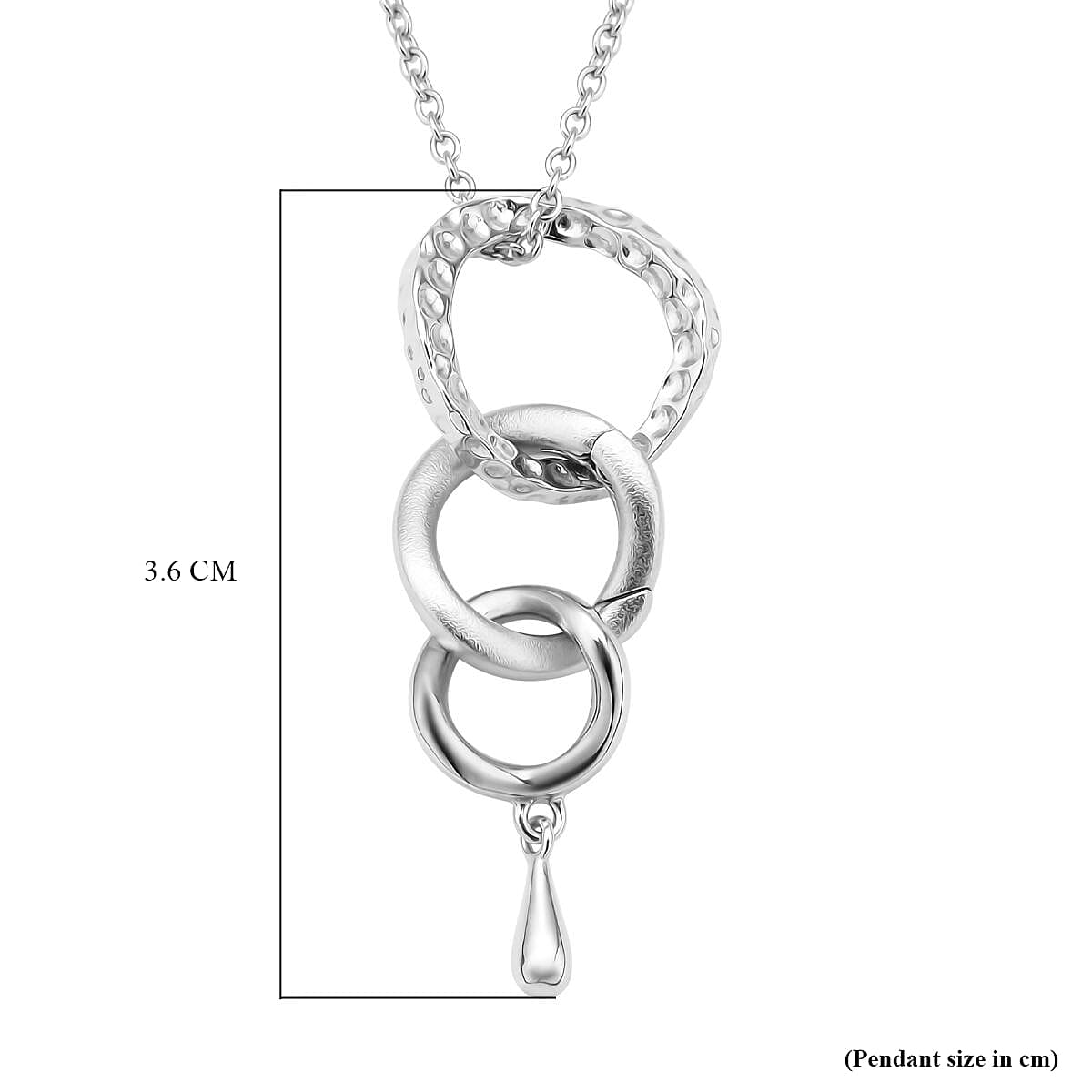 LucyQ Eternity Collection - Rhodium Overlay Sterling Silver Pendant with Chain (Size 18-24-30)