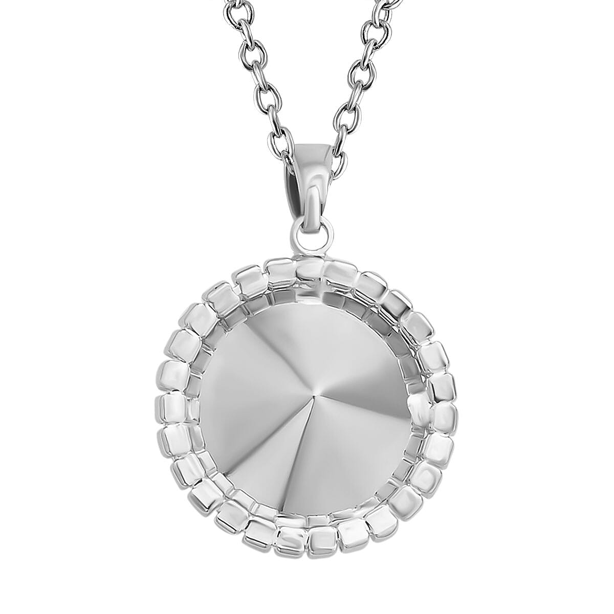 Set of 2 -  White Cubic Zirconia Pendant with Chain (Size 20 With 2 inch Extender) And earring (With Silicon Push Back ) Pure White Brass    18.000  Ct.