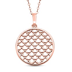 Rachel Galley Lattice Pendant With Chain Size 18 in Vermeil RG Sterling Silver.