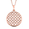 Rachel Galley Lattice Pendant With Chain Size 18 in Vermeil RG Sterling Silver.