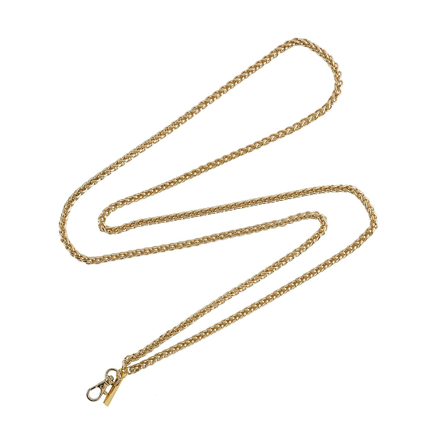 Crossbody Waterproof PVC Phone Bag with Stainless Steel Chain in Gold Tone