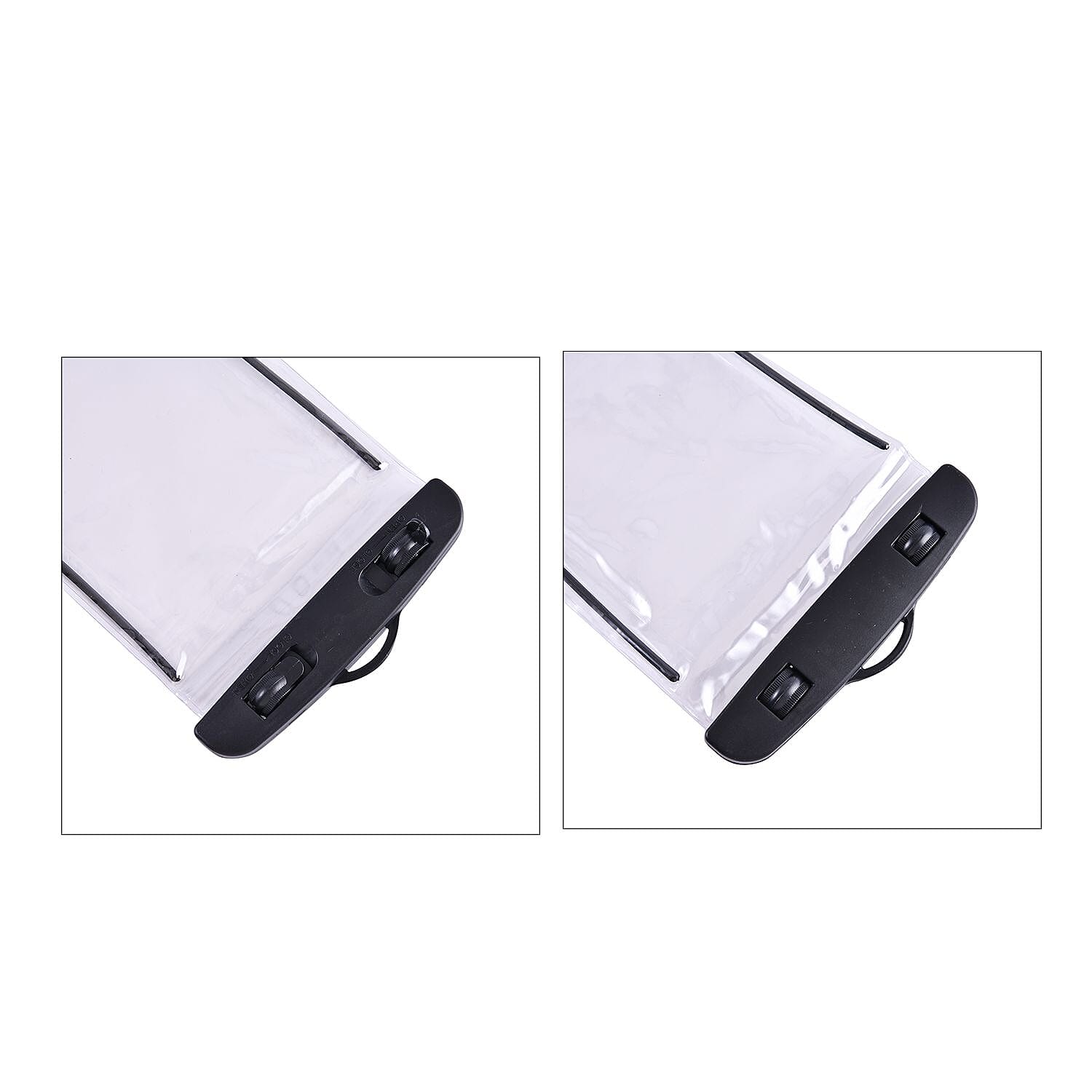 Crossbody Waterproof PVC Phone Bag with Stainless Steel Chain in Gold Tone