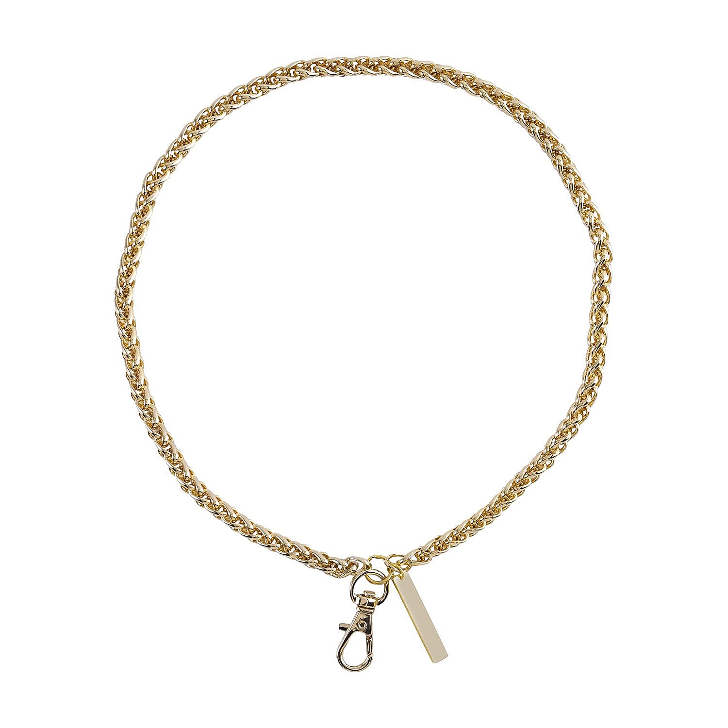 Waterproof PVC Phone Bag with Stainless Steel Chain in Gold Tone