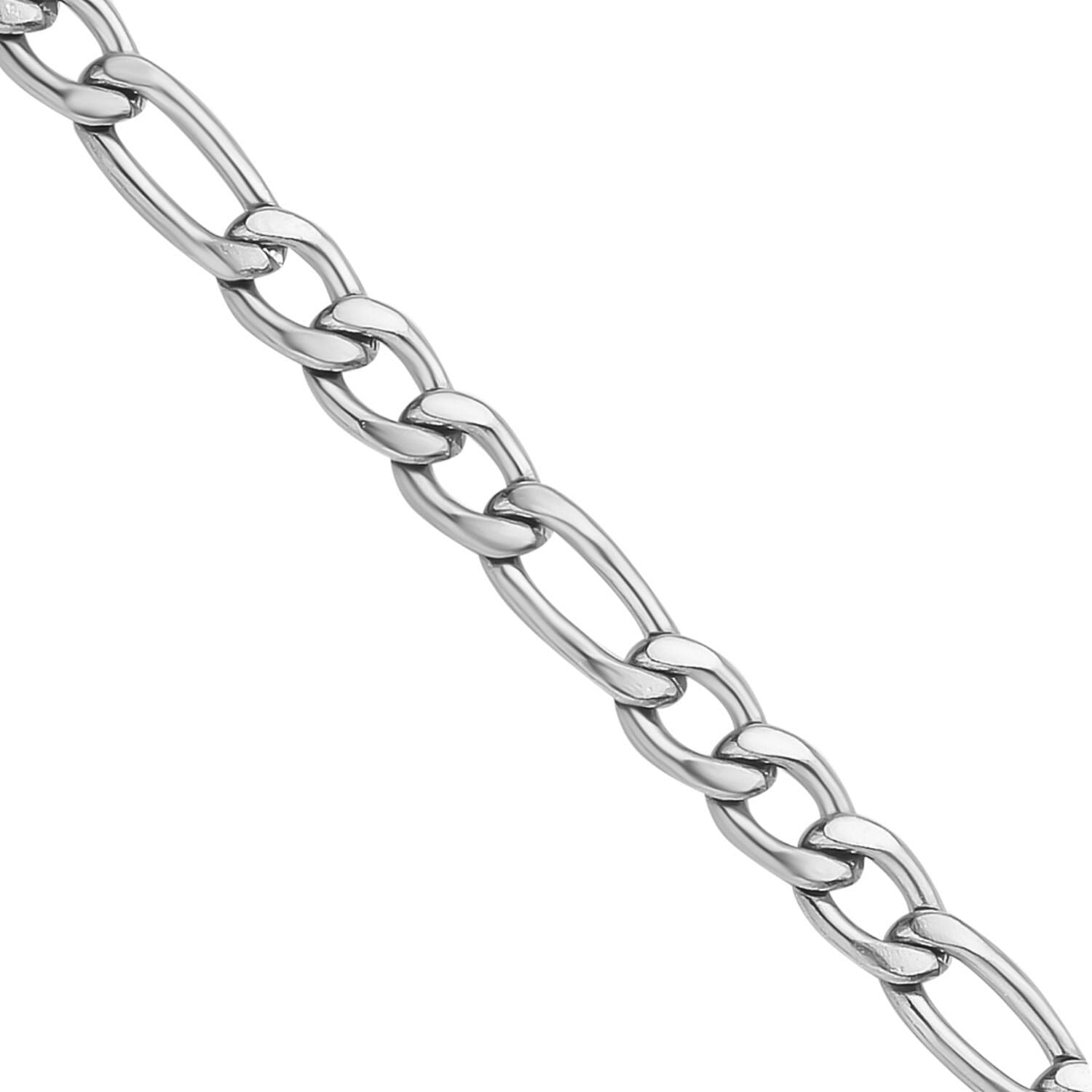 Set of 3 - Figaro Necklace (Size 24), Bracelet (Size 7.5 Inch) and Magnetic Lock in Stainless Steel