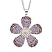 Multi Color Crystal Pendant with Chain  10.000  Ct.