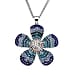 Multi Color Crystal Pendant with Chain  10.000  Ct.
