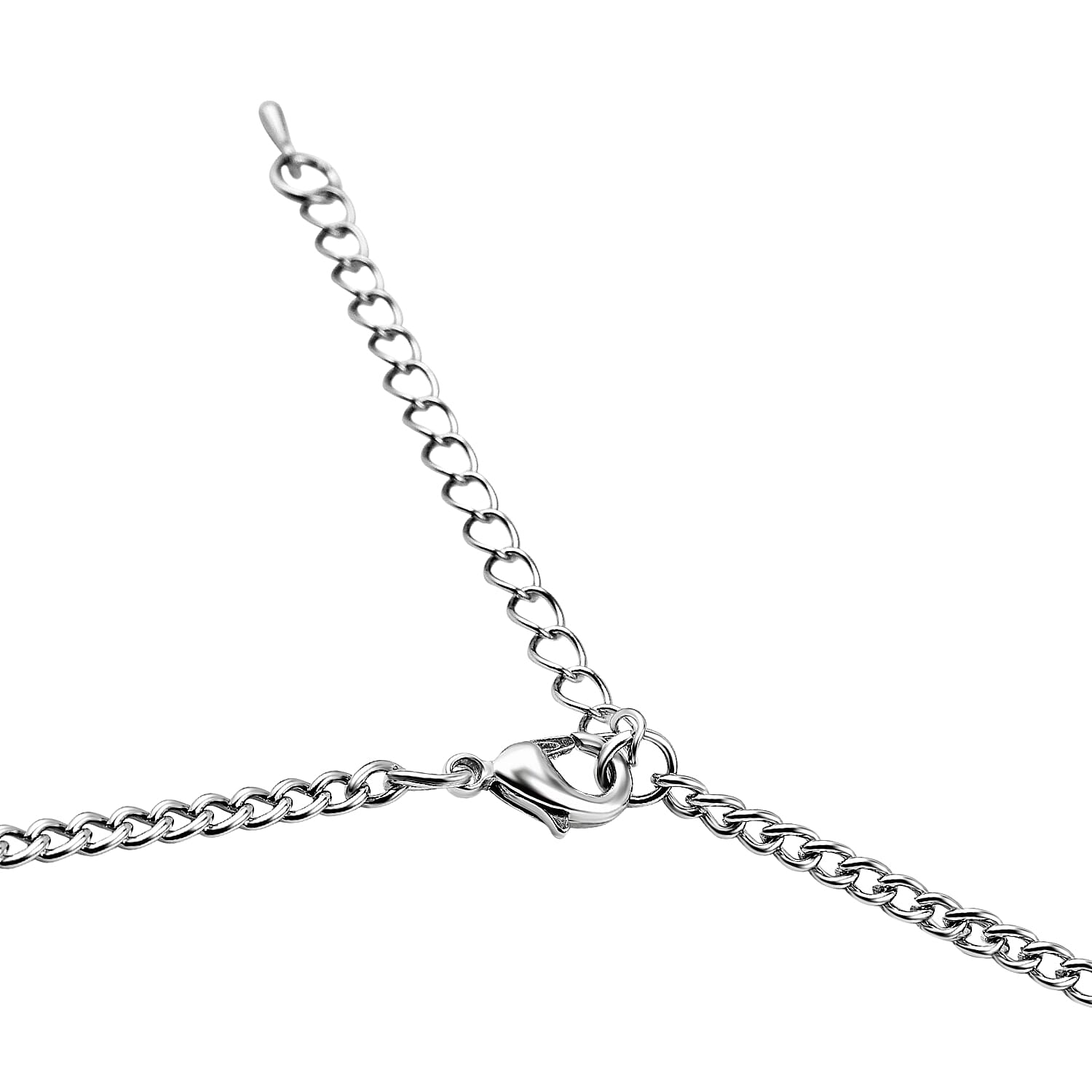 Multi Colour Austrian Crystal Floral Pendant with Chain in Silver Tone