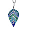 Multi Color Crystal Pendant with Chain  10.000  Ct.