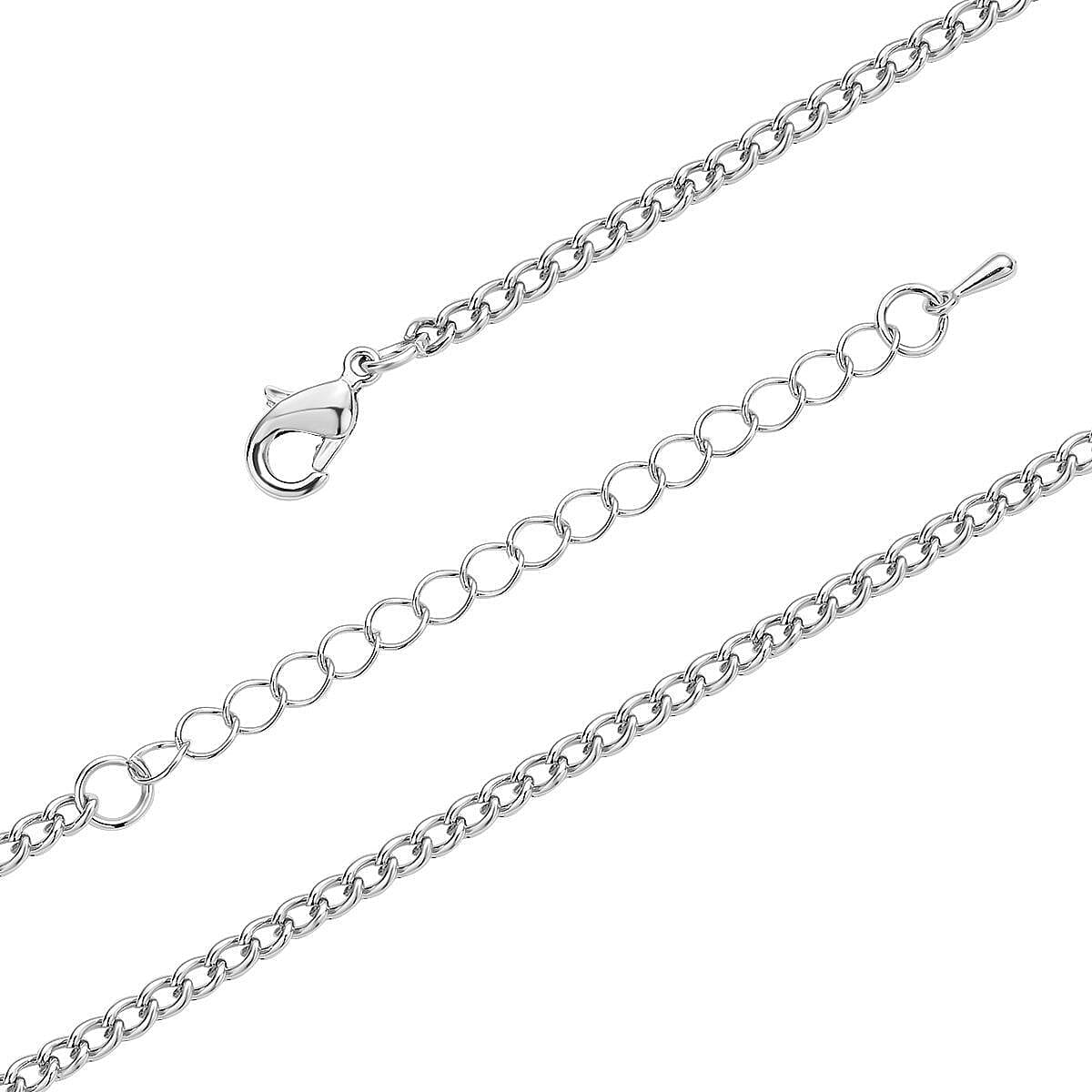 Multi Colour Austrian Crystal Cross Pendant with Chain (Size 29-2 Inch Ext.) with Lobster Clasp in Silver Tone 23.00 Ct. Multi Colour Austrian Crystal Cross Pendant with Chain (Size 29-2 Inch Ext.) with Lobster Clasp in Silver Tone 23.00 Ct.