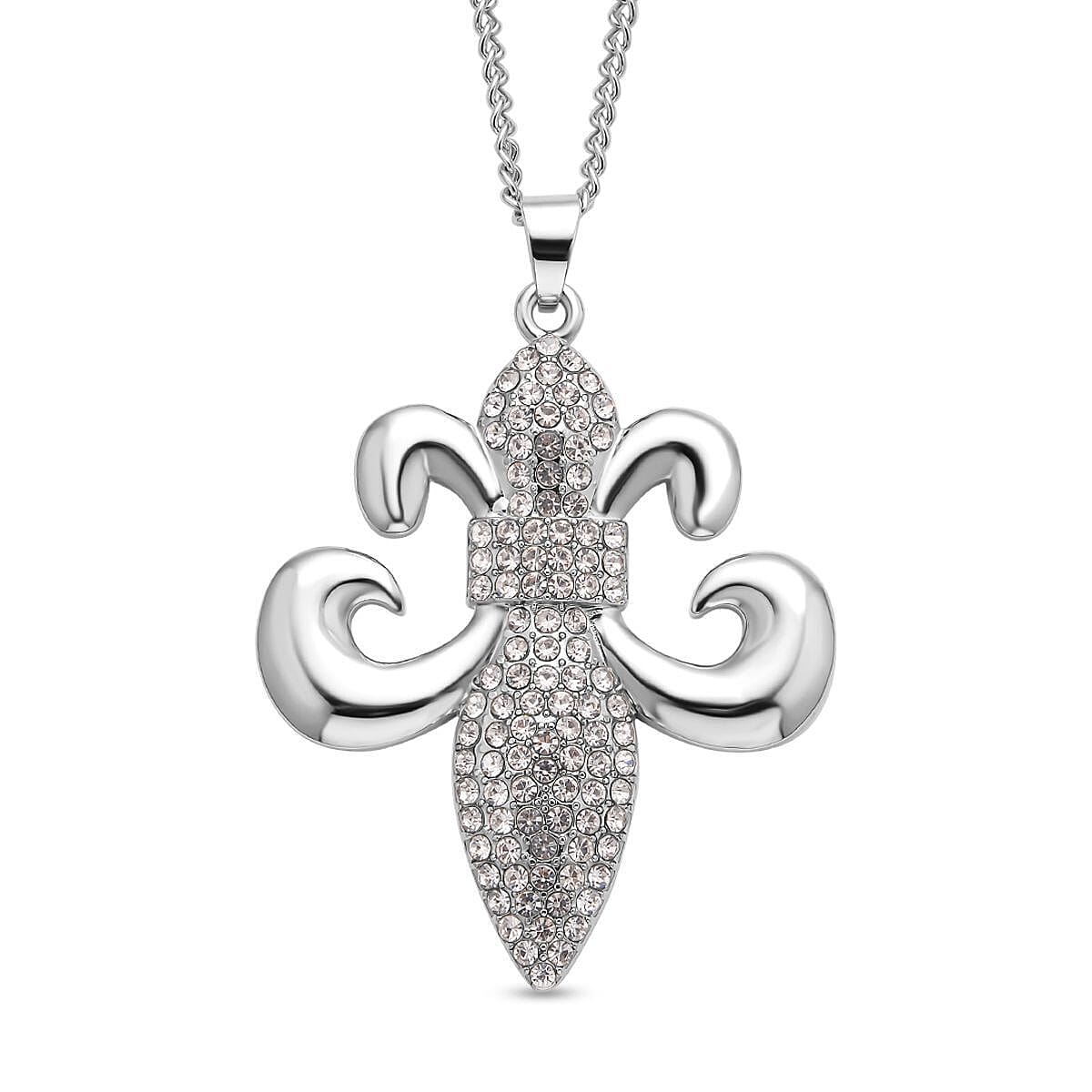 White gold fleur on sale de lis necklace