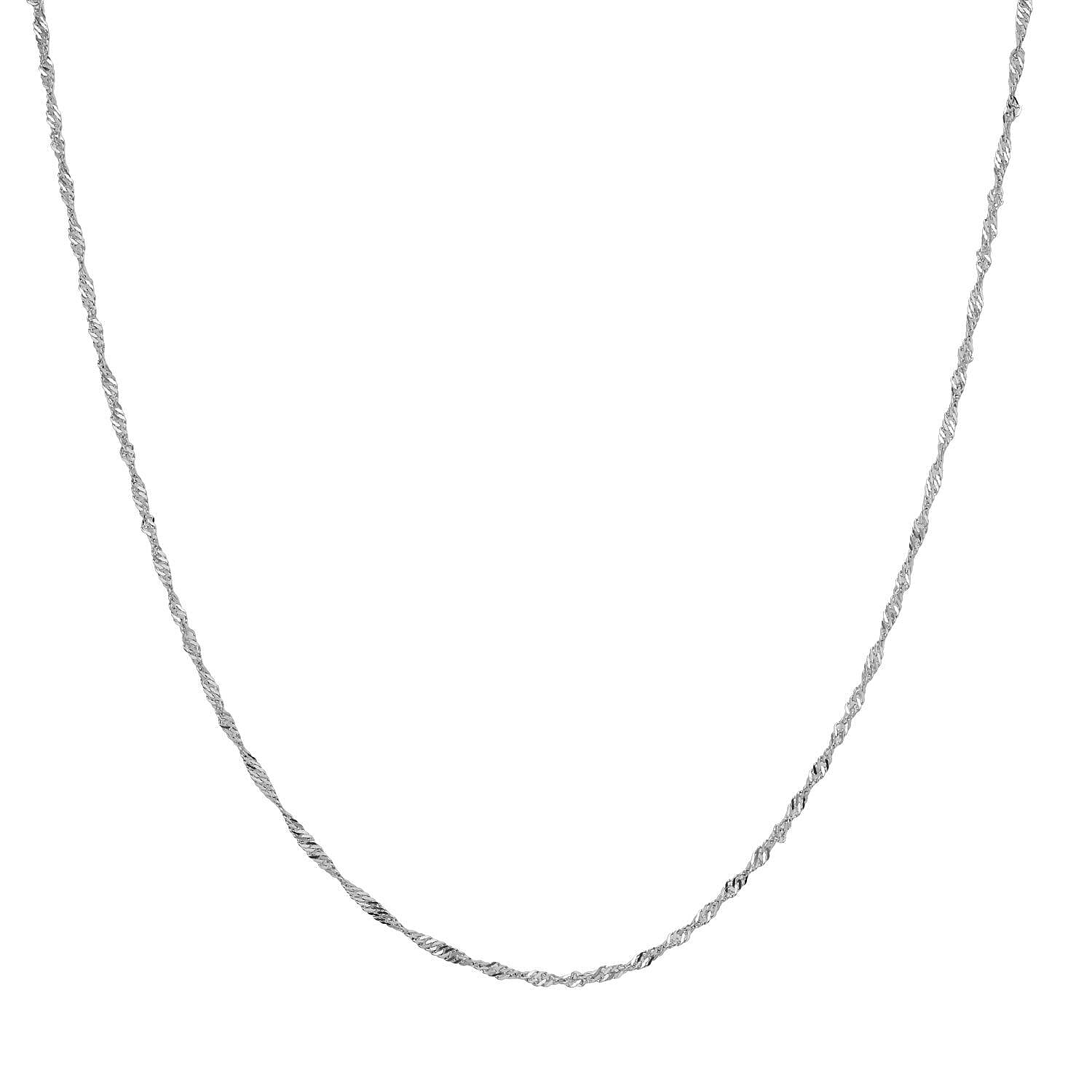 Set of 3 - Mariner, Singapore & Paperclip Link Necklace (Size - 24) in Stainless Steel