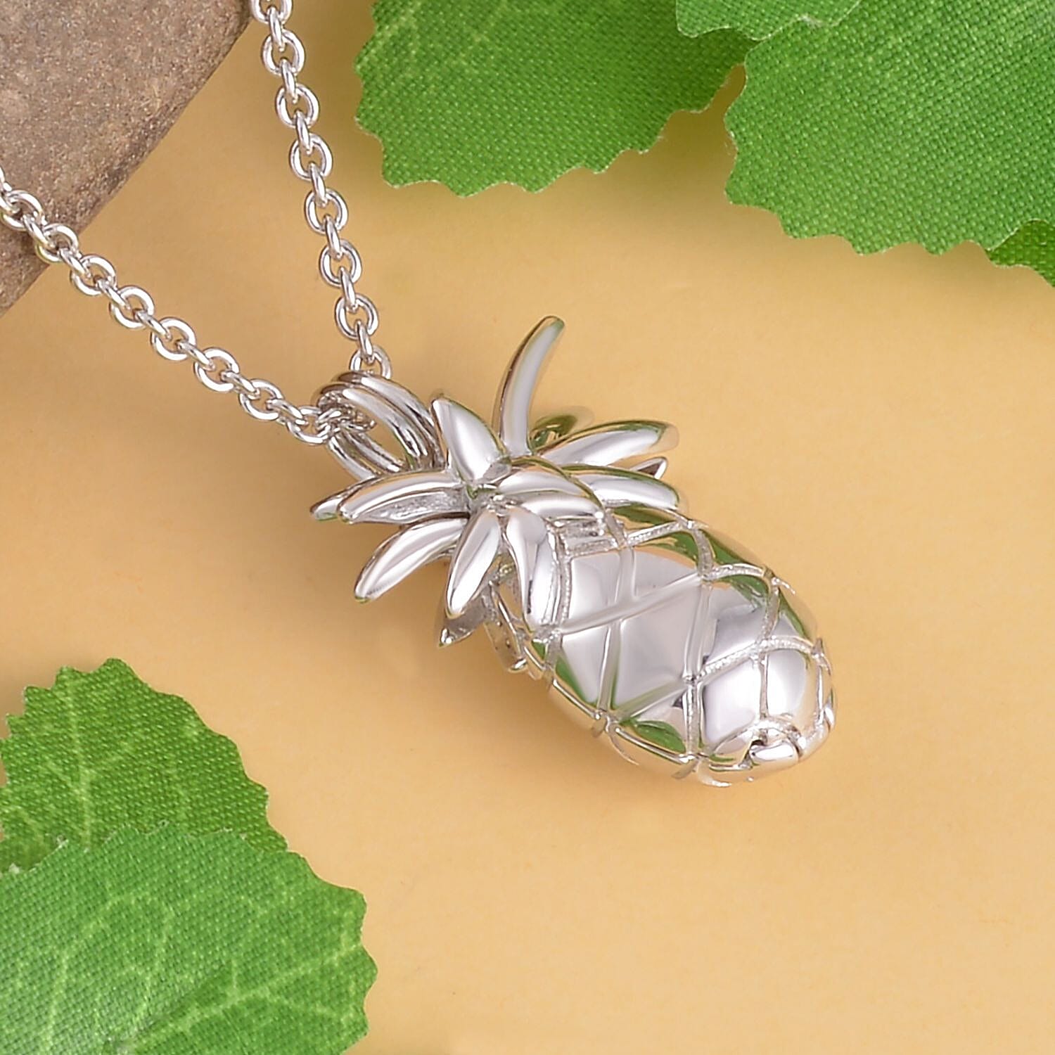 Sterling silver pineapple on sale necklace