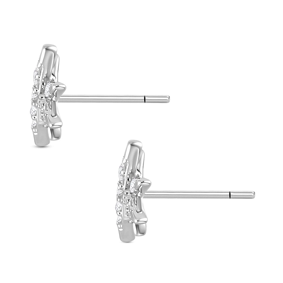 Set of 3 - Simulated Diamond Star Burst Earrings