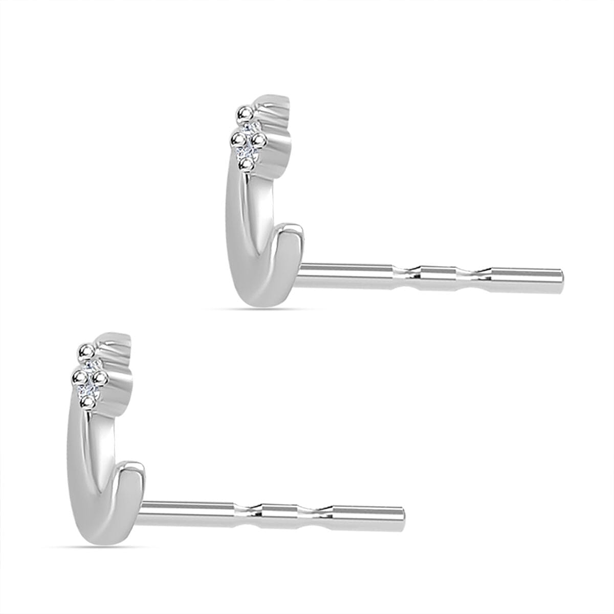 Set of 3 - Simulated Diamond Pinset Earrings