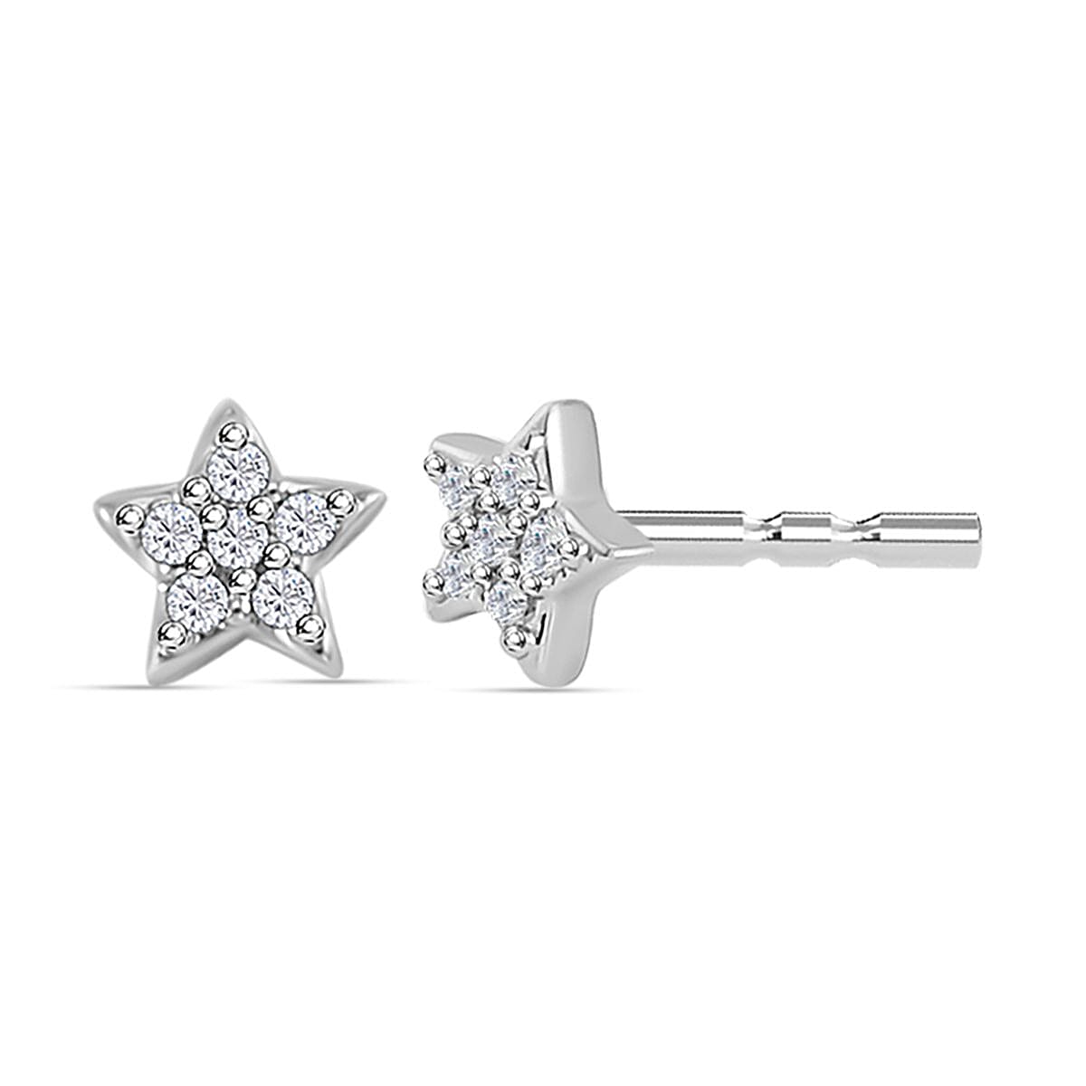 Set of 3 - Simulated Diamond Pinset Earrings