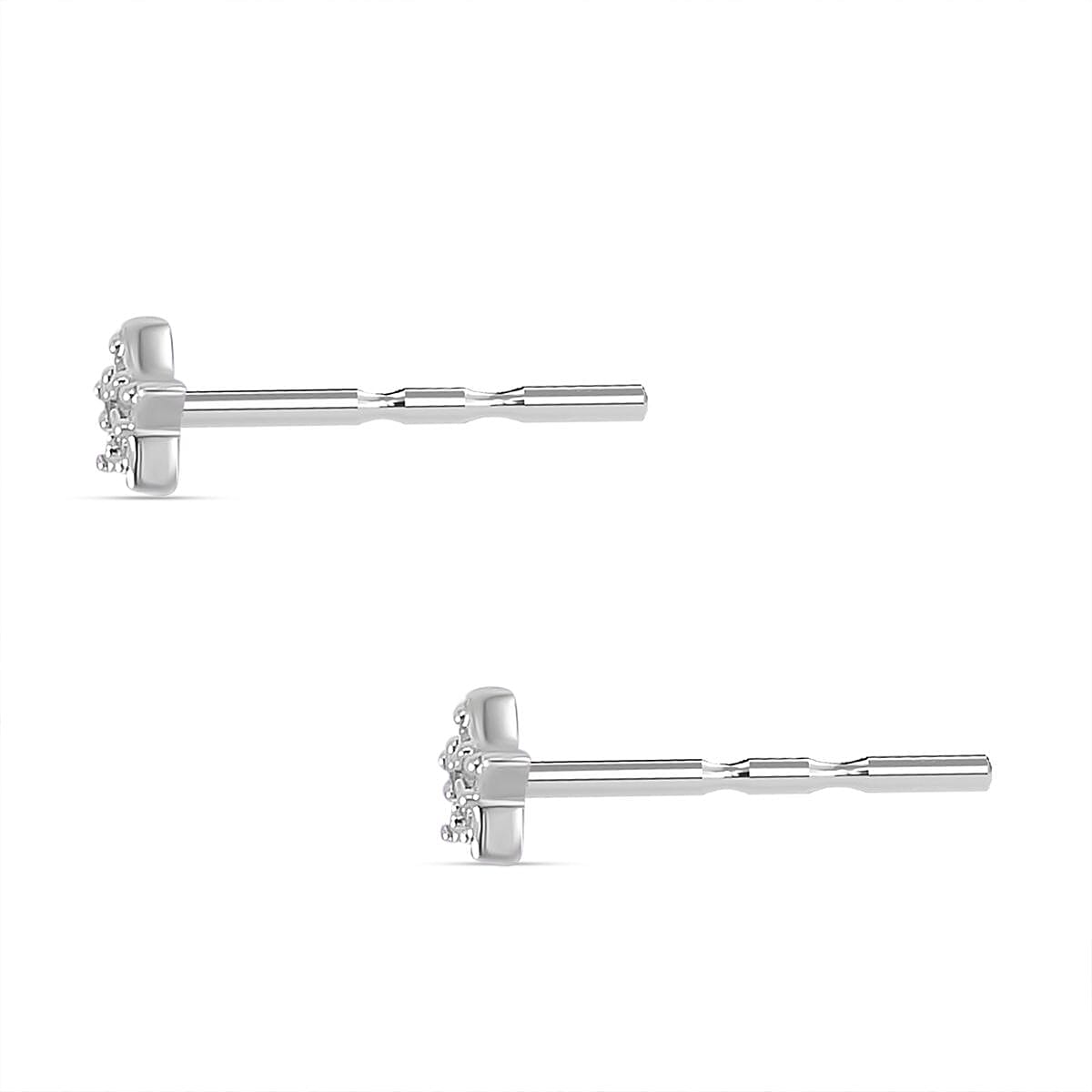 Set of 3 - Simulated Diamond Pinset Earrings
