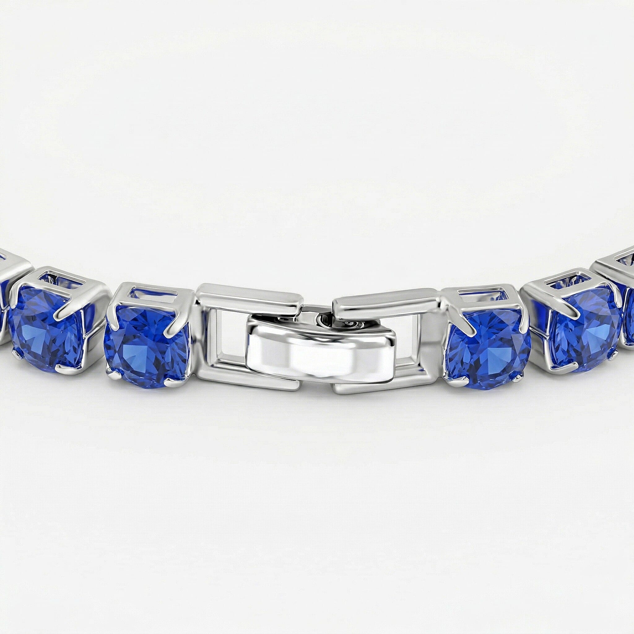 2 Piece Set - Blue Sapphire Crystal Bracelet (Size 7.5) with Bracelet Buddy 70.00 Ct.