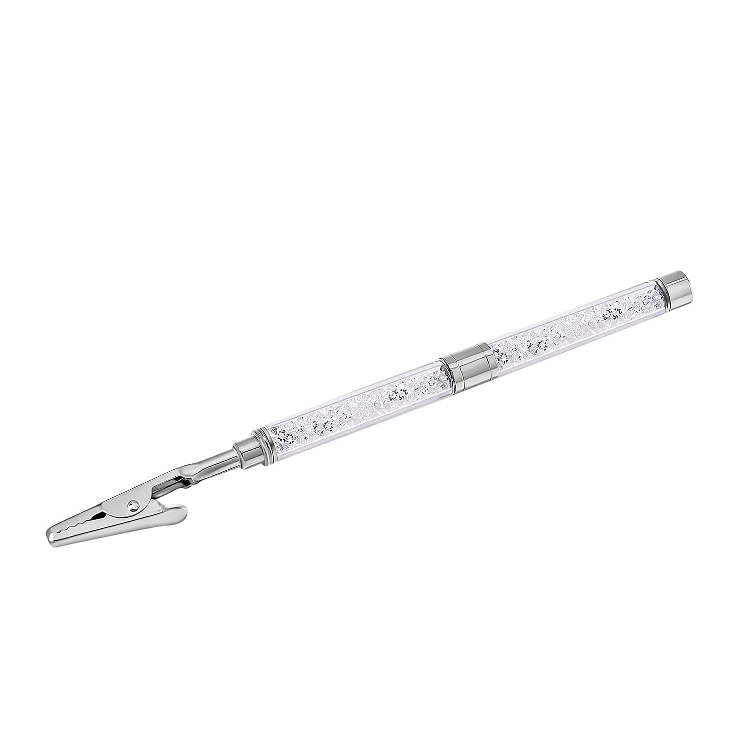 2 Piece Set - Crystal Bracelet (Size 7.5) with Bracelet Buddy in Silver Tone