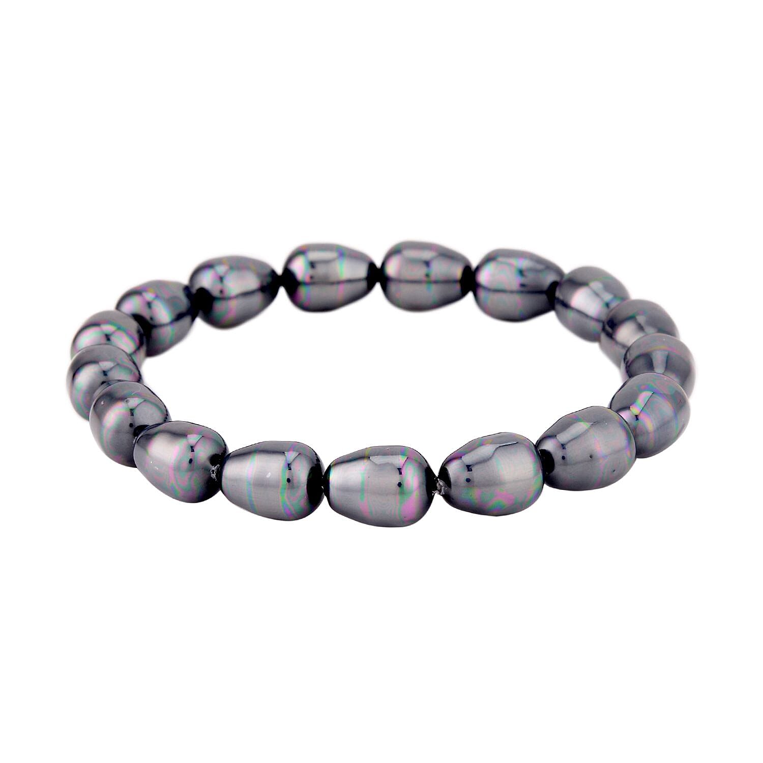 2 Piece Set - Tahiti Colour Shell Pearl Bracelet and Lever Back Earrings