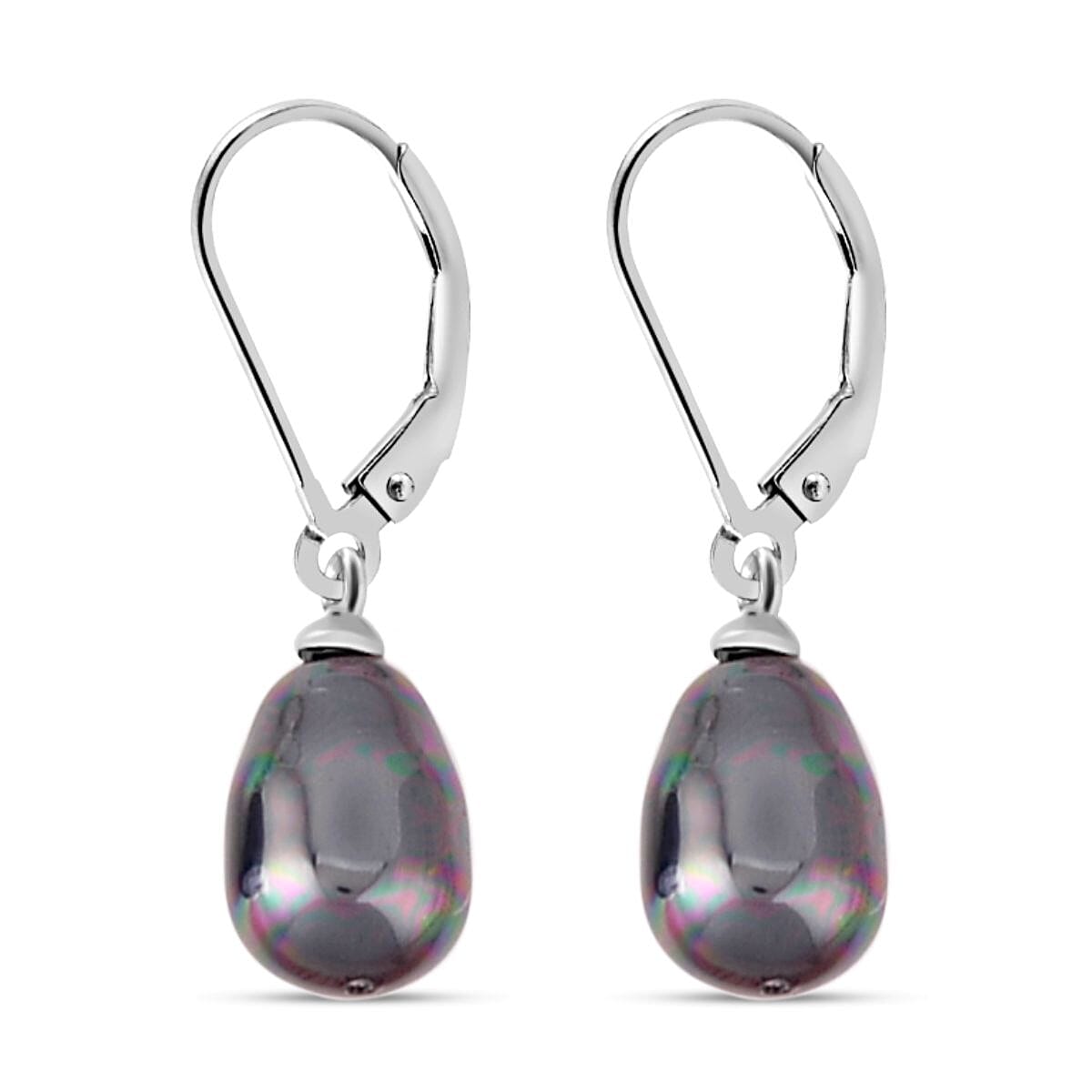 2 Piece Set - Tahiti Colour Shell Pearl Bracelet and Lever Back Earrings