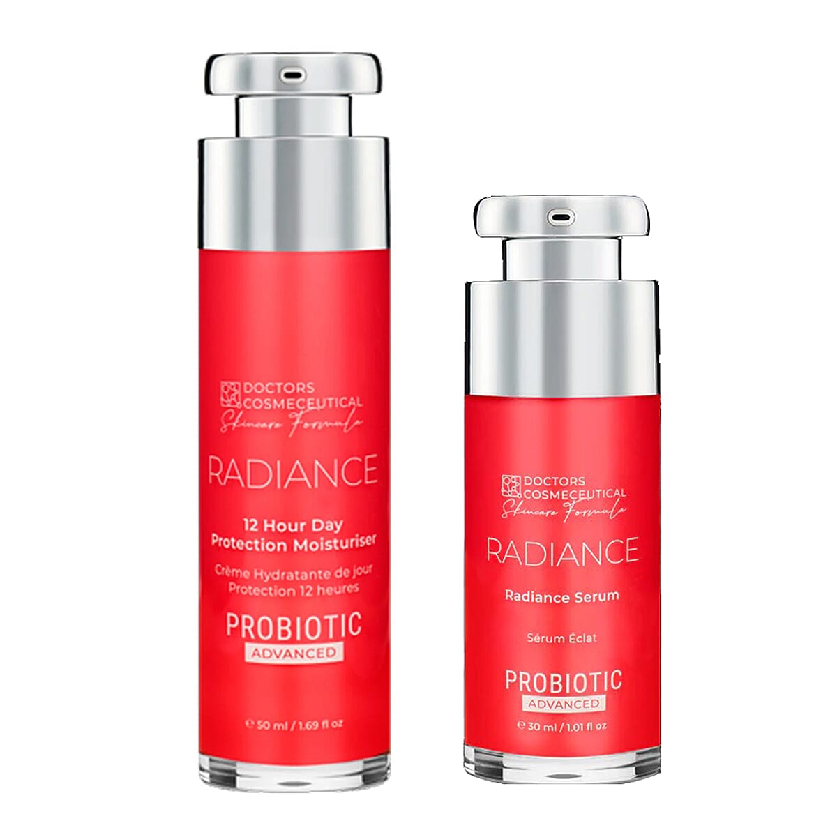 Doctors Formula -Probiotics ADVANCED Radiance- 12Hr Day Moisturiser - 50ml with Probiotics ADVANCED Radiance -Serum - 30ml Duo