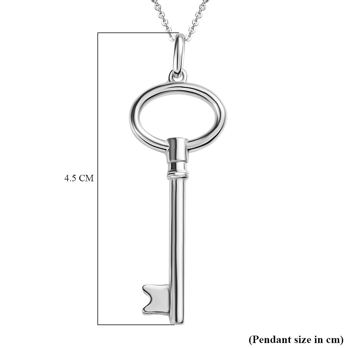 2 Piece Set -  Chain and Fancy Pendant in Platinum Overlay Sterling Silver  Wt. 6.4 Gms