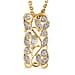 Diamond Pendant with Chain (Size 20) in Vermeil Rose Gold Plated Sterling Silver  0.010  Ct.