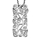 White Diamond Chain (size 20) and Fancy Pendant in Platinum Overlay Sterling Silver  0.010  Ct.