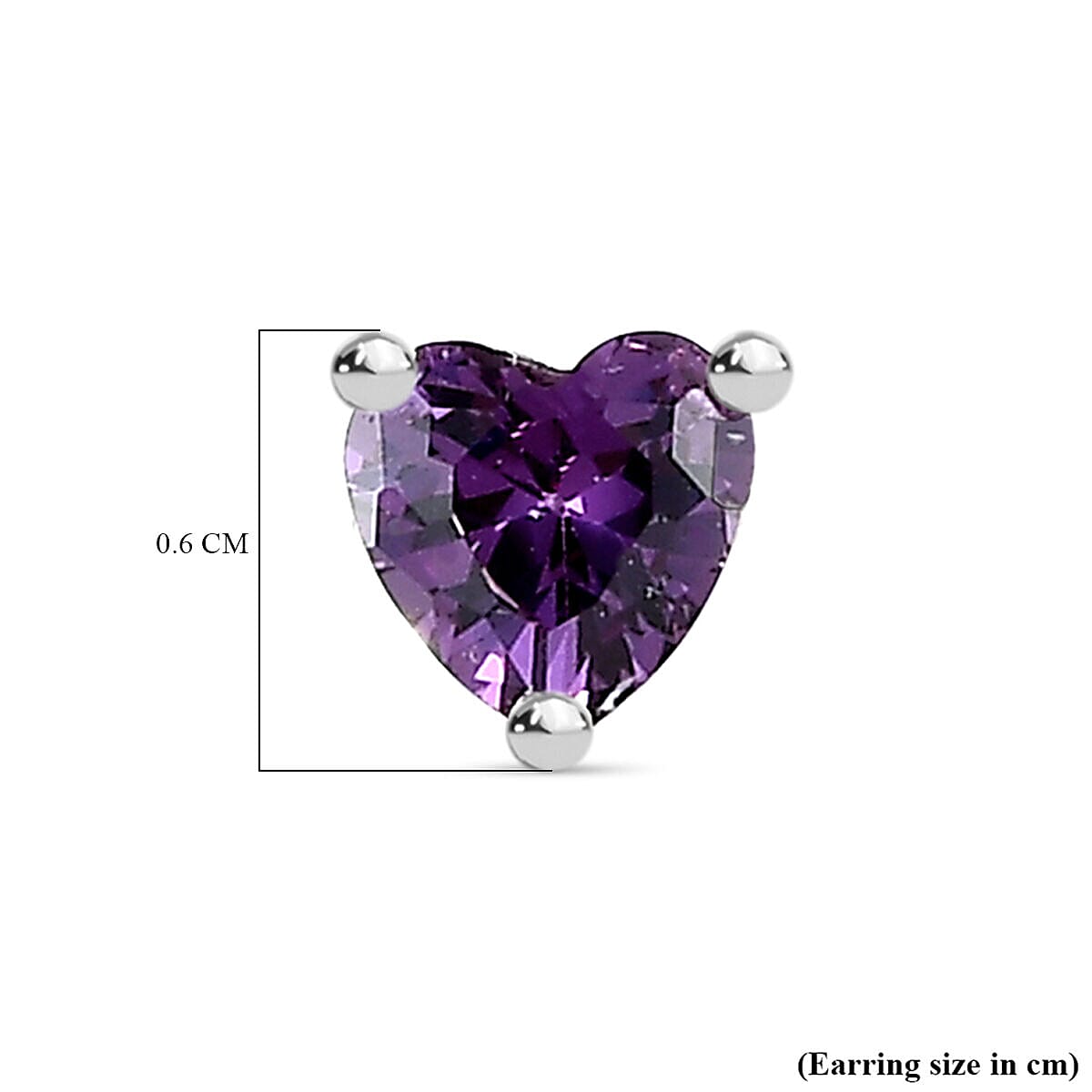 Set of 3 - Simulated Diamond Solitaire Stud Earrings Sterling Silver