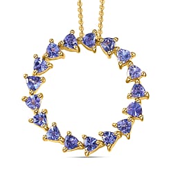 Tanzanite Pendant with Chain (Size 20) in Platinum Overlay Sterling Silver 1.56 Ct