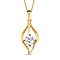Moissanite Pendant with Chain (Size 20) in Vermeil YG Sterling Silver 0.770 Ct.