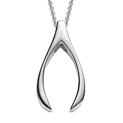 Pendant with Chain (Size 20) in Platinum Overlay Sterling Silver