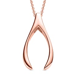 Pendant with Chain (Size 20) in 18K Vermeil Rose Gold Sterling Silver