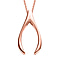 Pendant with Chain (Size 20) in 18K Vermeil Rose Gold Sterling Silver