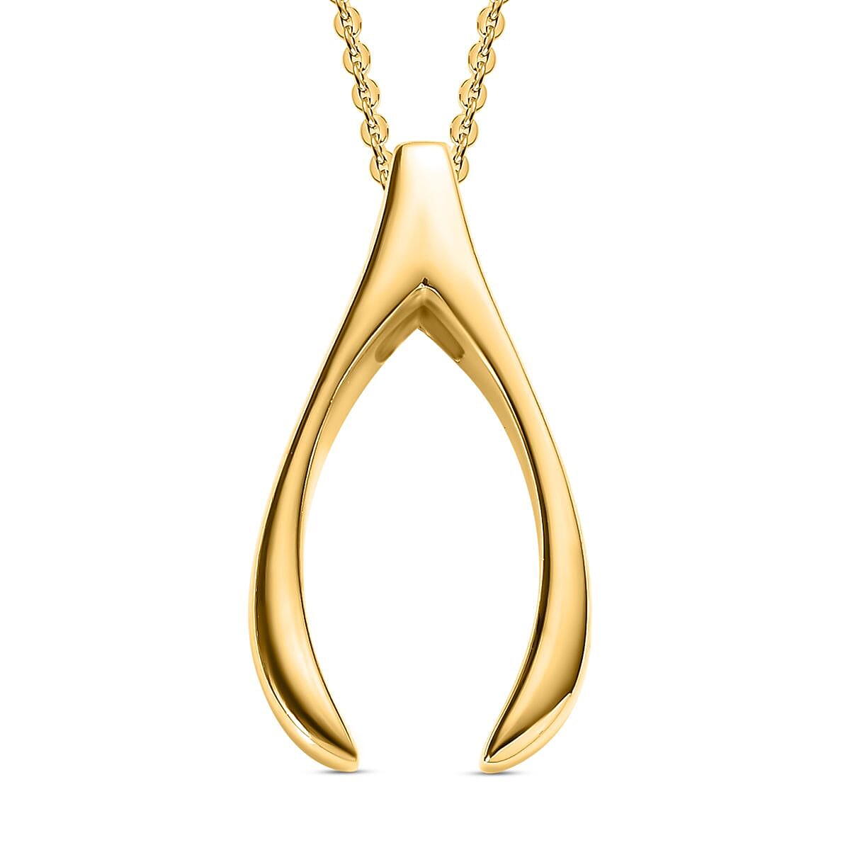 Pendant with Chain (Size 20) in 18K Vermeil Yellow Gold Plated Sterling Silver