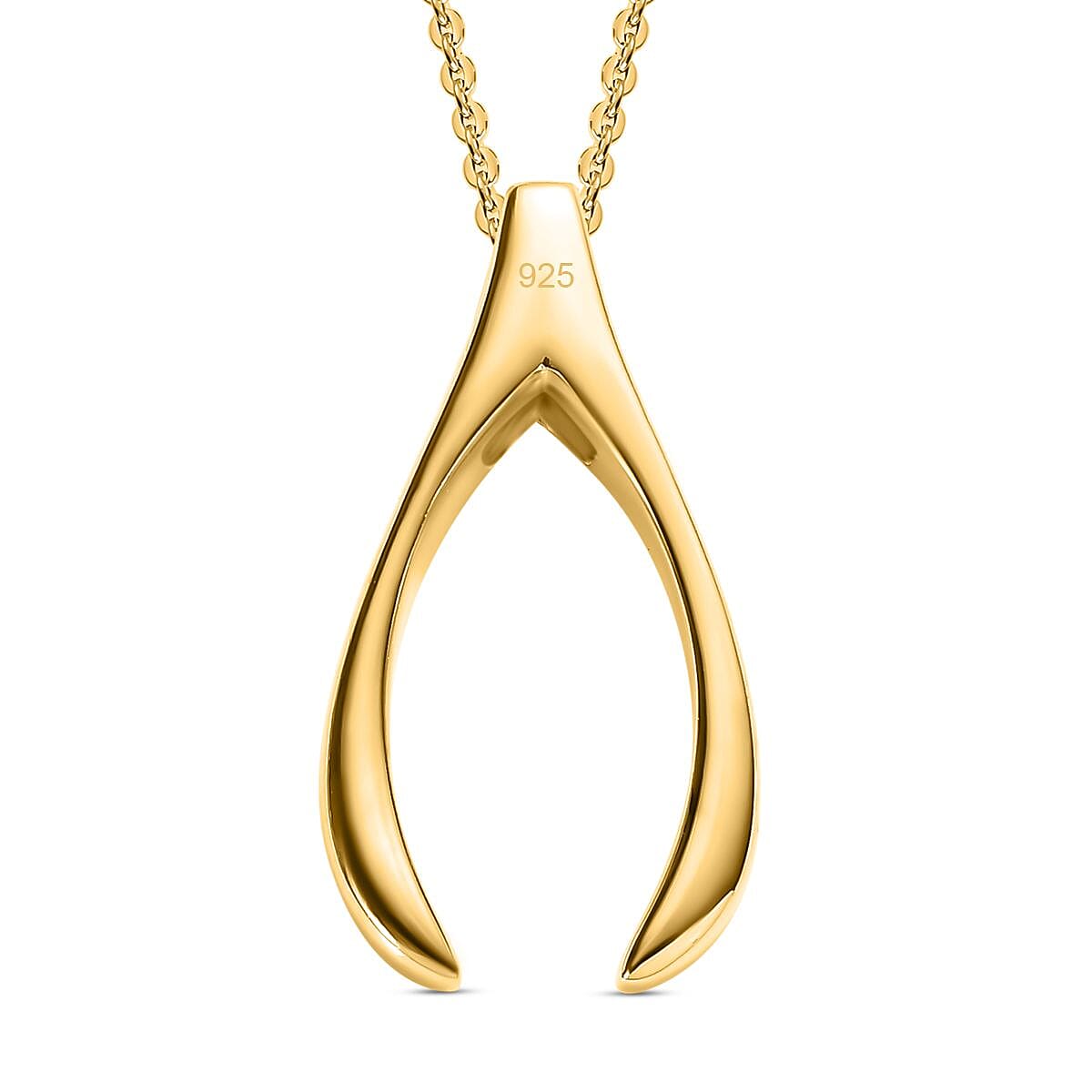Pendant with Chain (Size 20) in 18K Vermeil Yellow Gold Plated Sterling Silver