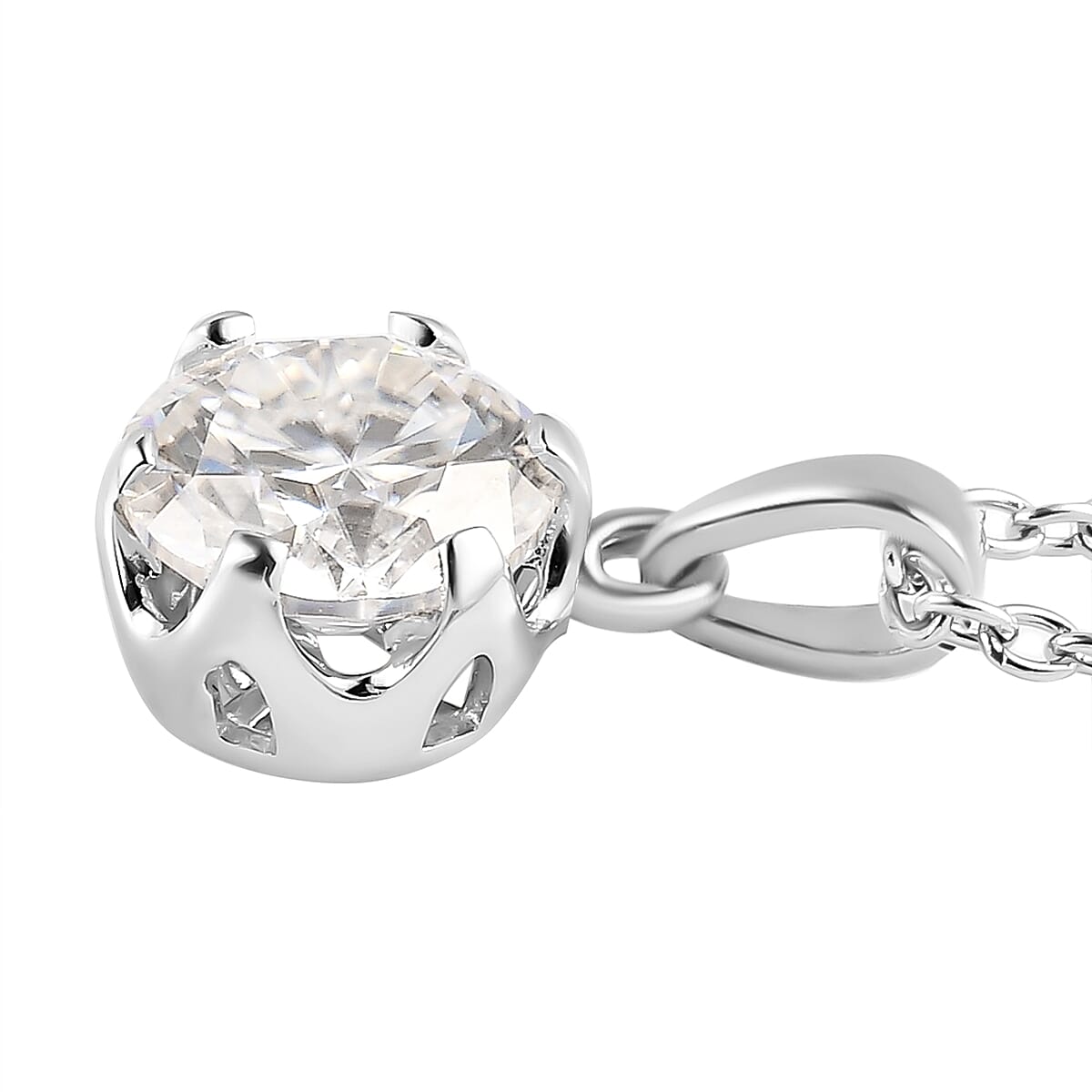 2 Piece Set - Moissanite Pendant With Chain (size 20) 1.69 Ct